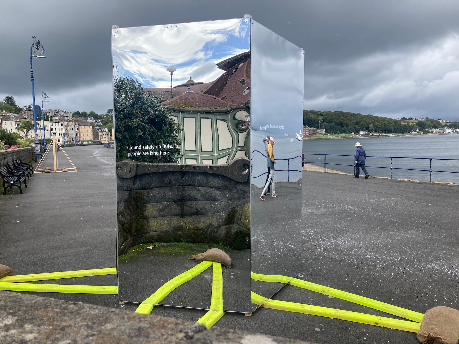 community artworks by artist luke winter for reflect project installed in rothesay